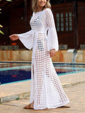 White Mesh See Through Cover Up