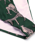 Green 2PCS Jaguar One-piece Swimsuit & Pants
