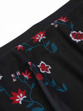 [Plus Size] Florale Lace Retro Halter Strap Swimsuit