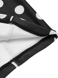 [US Warehouse] Black 1950s Polka Dots Halter Swimsuit