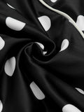 [US Warehouse] Black 1950s Polka Dots Halter Swimsuit