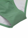 [US Warehouse] Green 1930s Peony Halter One-Piece Swimsuit