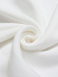 White 1960s Solid V-neck Wrap Cover-up