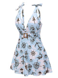 [US Warehouse] 1930s Strap Bowknot One-piece Swimsuit