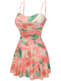 Pink 1950s Peach One-Piece Swimsuit
