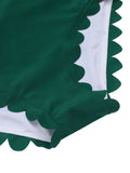 [US Warehouse] Dark Green 1940s Solid Halter One-piece Swimsuit