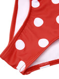 [US Warehouse] Red 1930s Polka Dot V-Neck Swimsuit