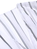 1960s Striped Beach Sun Chiffon Blouse Cover-Up