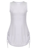 1960s Solid Wrap Translucent Drawstring Cover-Up