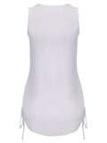 1960s Solid Wrap Translucent Drawstring Cover-Up