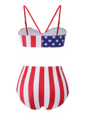 1940s Flag Independence Day Patchwork Swimsuit