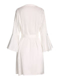 2PCS White 1960s Lace Patchwork Nightgown