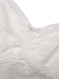 2PCS White 1960s Lace Patchwork Nightgown