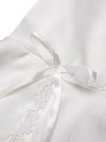 2PCS White 1960s Lace Patchwork Nightgown