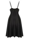 Black 1940s Bowknot Strap Sleepwear