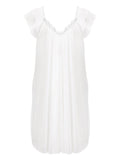White 1950s Flying Sleeve Shorts Set
