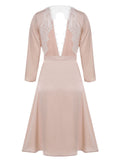 1950s Long Ice Silk Backless Nightgown