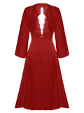 1950s Long Ice Silk Backless Nightgown