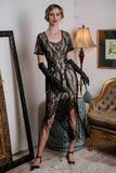 [US Warehouse] Black 1920s Fringe Lace Flapper Dress