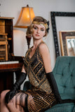 [US Warehouse] Gold 1920s Sequined Flapper Dress