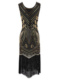 [US Warehouse] 1920s Sequined Fringe Flapper Dress