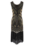 1920s Sequined Fringe Flapper Dress