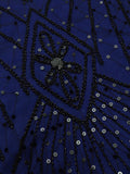 1920s Sequined Maxi Flapper Dress