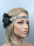 [US Warehouse] 1920s Feather Flapper Headband