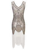 White 1920s Fringed Flapper Dress