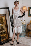White 1920s Fringed Flapper Dress
