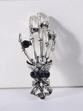 Retro Halloween Skeleton Hand Brooch