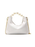 Retro Solid Pearl One-shoulder Chain Bag