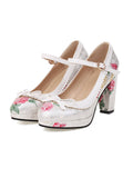Retro Rose High Heels Shoes