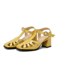 Retro Cutout Sandals High Heel Shoes