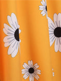 1950s Daisy Sleeveless Swing Dress