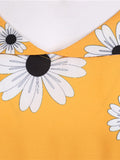1950s Daisy Sleeveless Swing Dress
