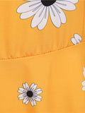 1950s Daisy Sleeveless Swing Dress