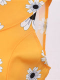 1950s Daisy Sleeveless Swing Dress