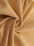Yellow 1950s Lapel Corduroy Vintage Dress