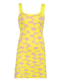 1960s Floral Strap Knitted Pencil Dress
