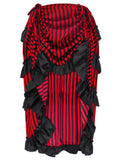 Atomic Striped Victorian Gothic Ruffle Skirt