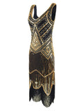 Gold 1920s Sequined Flapper Dress