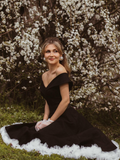 1950s Off Shoulder Swing Dress